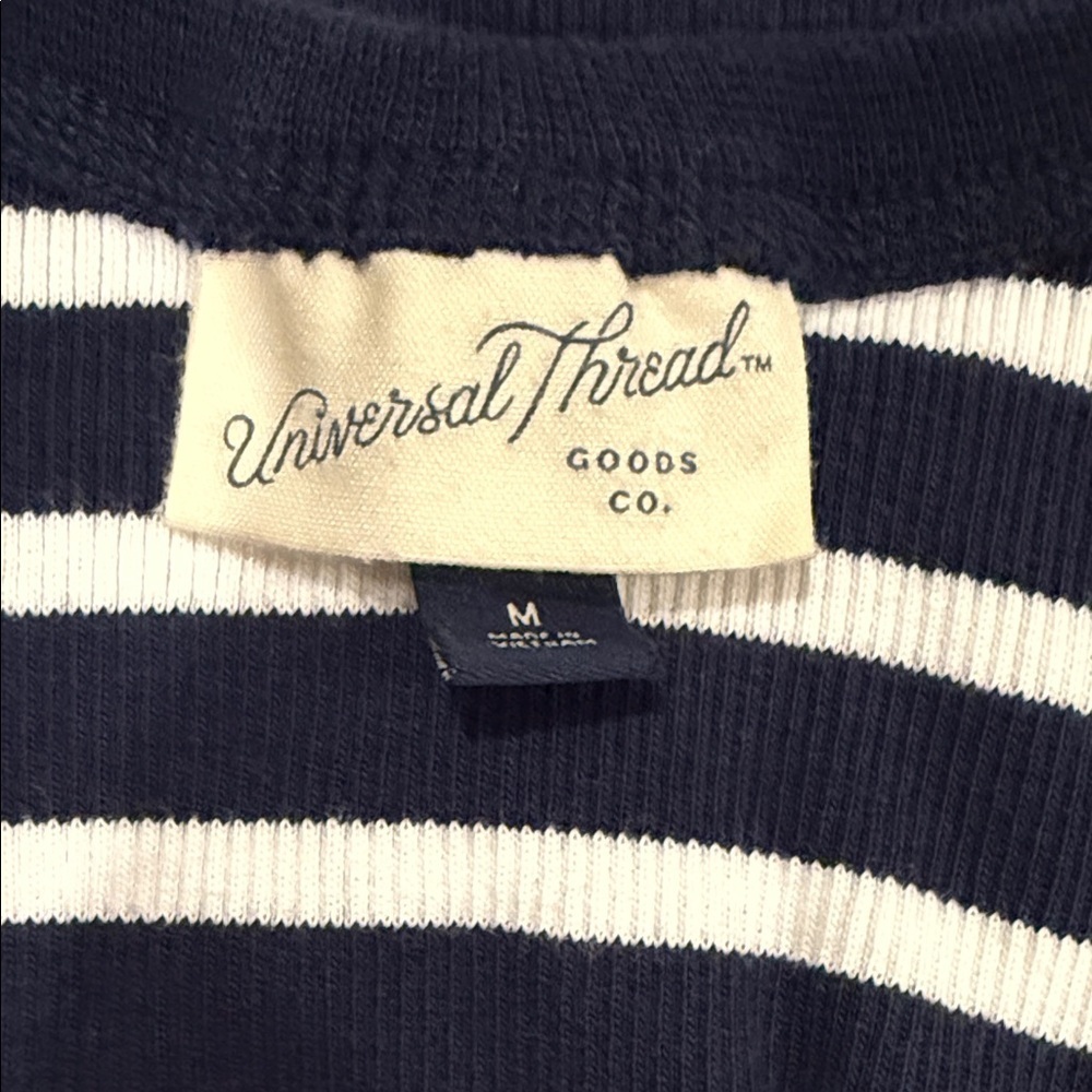 Universal Thread Navy and White Striped Maxi Dress - Picture 3 of 4